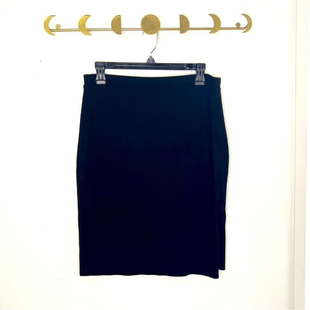 Max Studio Black Stretch Pull-On Pencil Skirt Medium